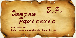 Damjan Pavičević vizit kartica